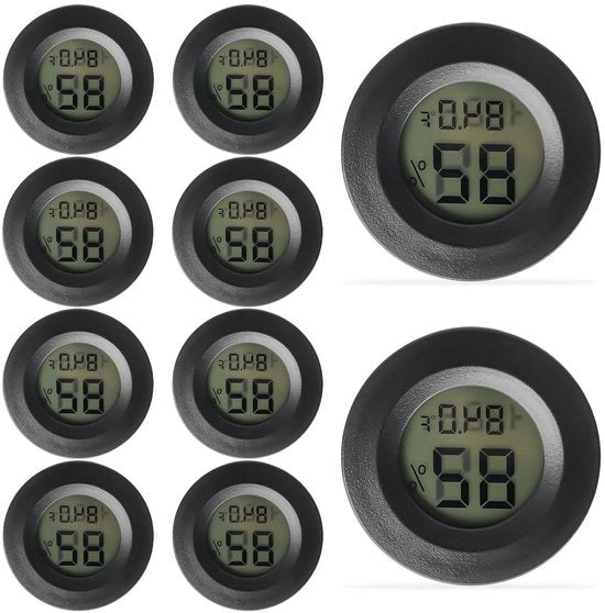 Set di 10 termometri digitali idrometri mini per misurare la temperatura e l'umidità interna ed esterna idrometro per la camera dei bambini e la cantina