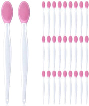 Kit di pulizia per labbra - 24 pezzi - Spazzola a doppia faccia in silicone - Pulizia esfoliante - Applicatore morbido - Stimolante per migliorare la pelle - Scrub per labbra