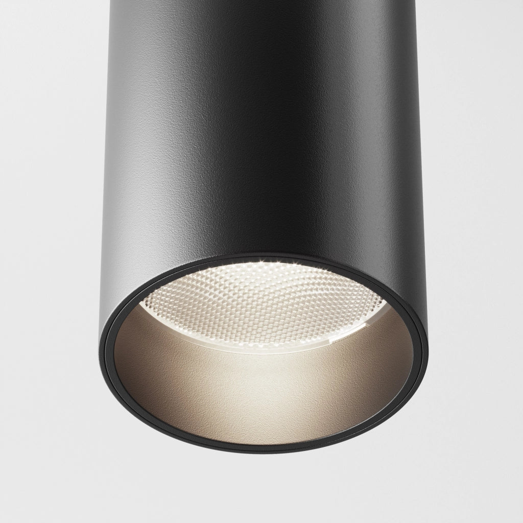 Plafoniera Maytoni Focus LED 12W 4000K nera alluminio