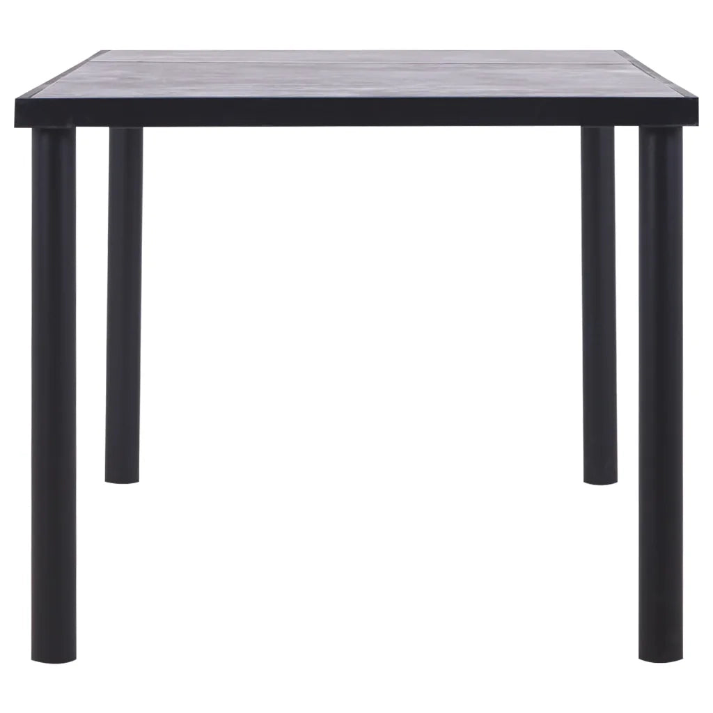 Tavolo da Pranzo | Tavolo da cucina Nero e Grigio Cemento 180x90x75 cm in MDF