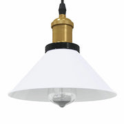 Lampada Sospensione Regolabile E27 Bianco Lucido Ã˜22cm Metallo