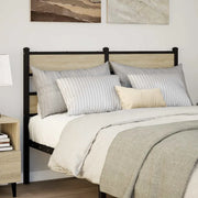 vidaXL Testiera Rovere Sonoma 120 cm in Ferro e Legno Multistrato