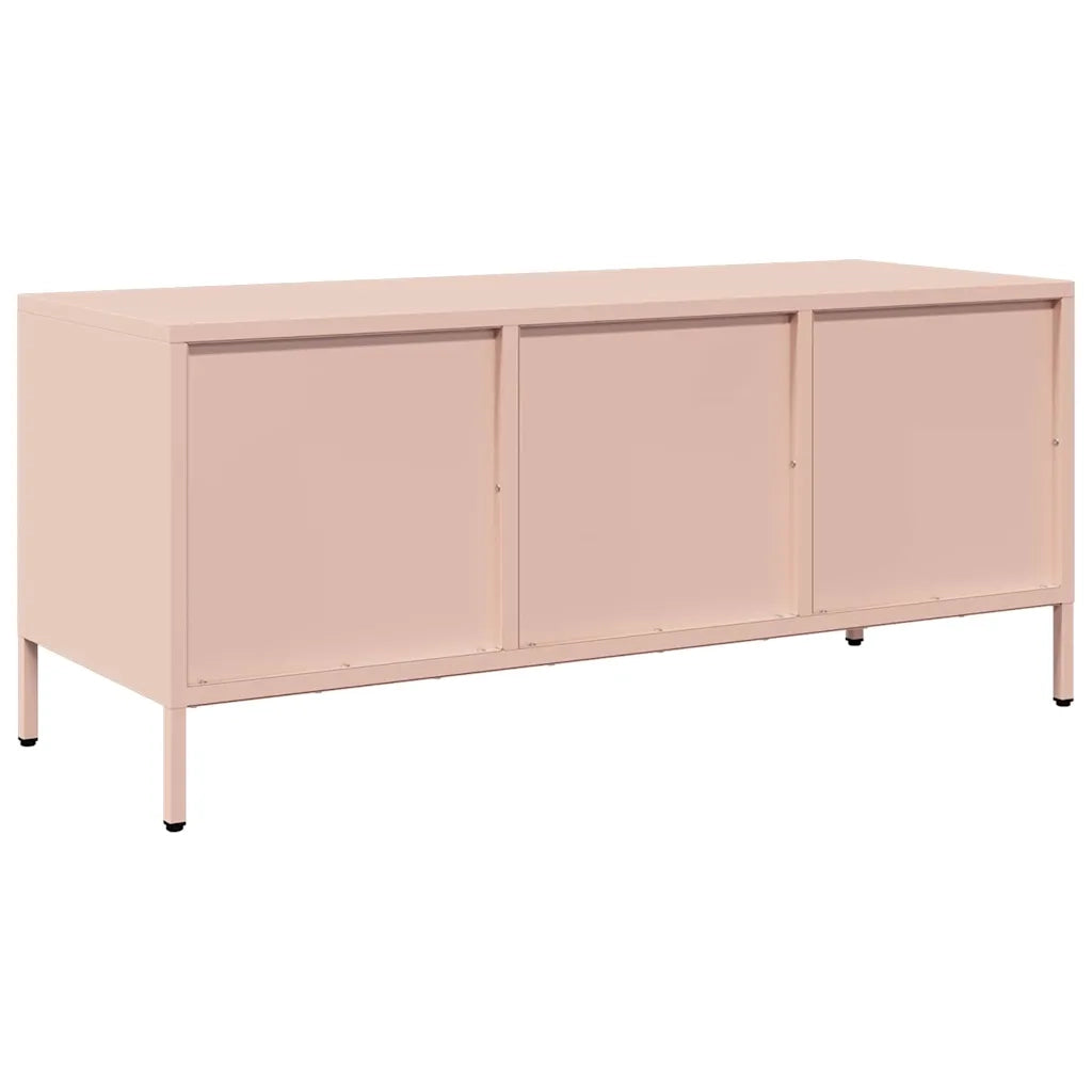 Mobile TV Rosa 101,5x39x43,5 cm in Acciaio Laminato a Freddo 851227