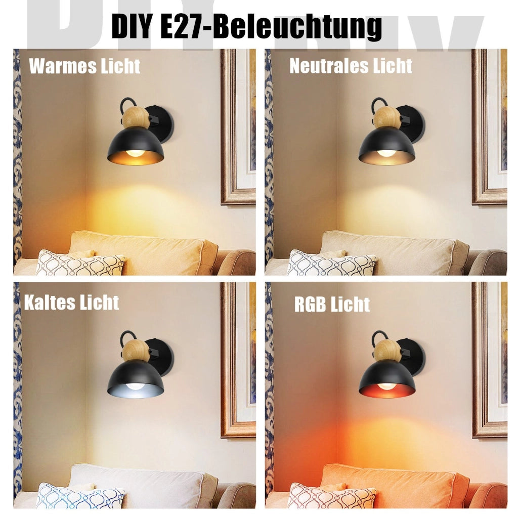 ZMH Faretto da soffitto 1 fiamma retro E27 industriali per corridoio cucina