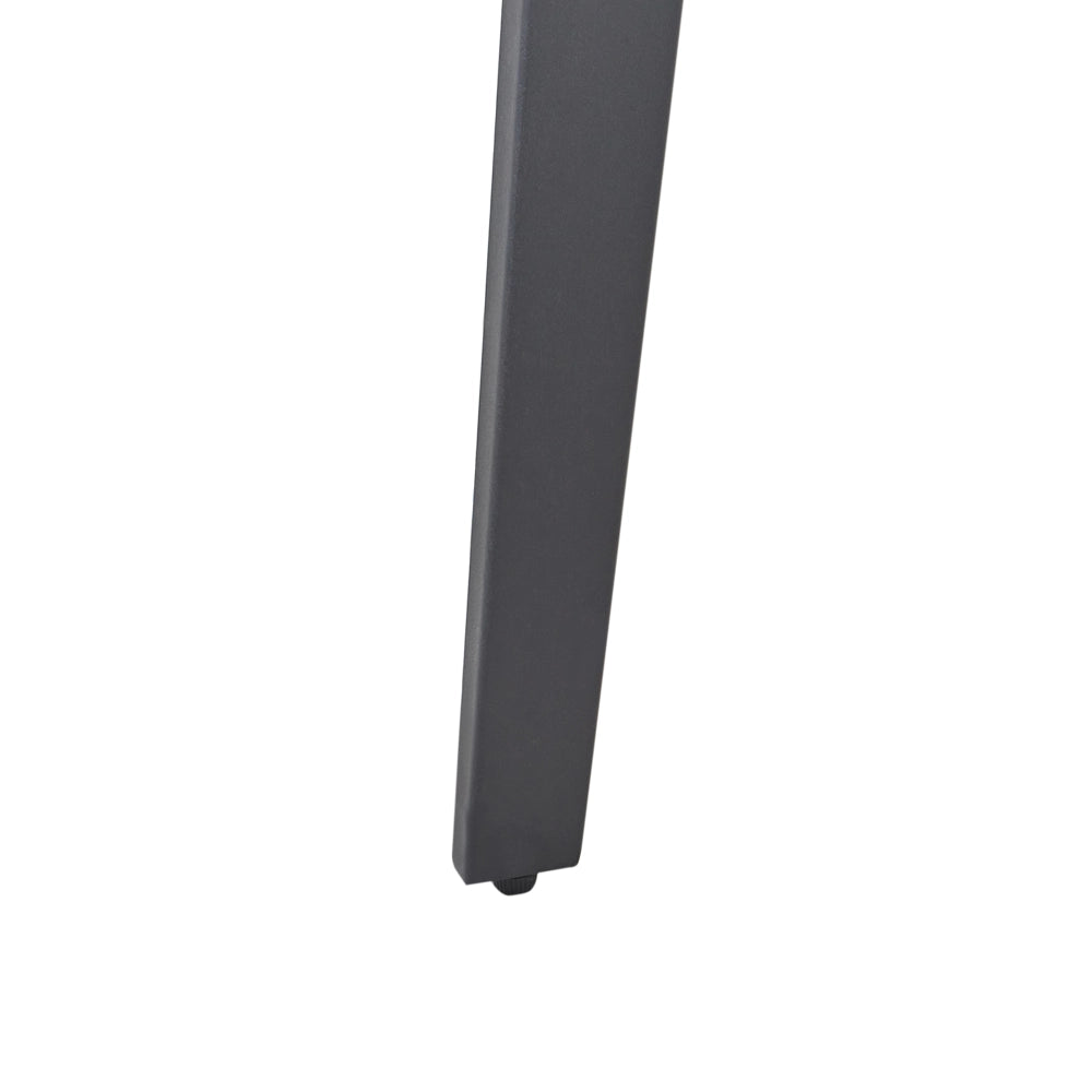 Tavolo da pranzo allungabile rotondo 120/150 x 120 cm Piano in MDF gambe in metallo nero legno scuro stile moderno