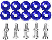 Spatbordschijf universale da 10 pezzi - Alluminio anodizzato - M6 - Diametro esterno 19 mm - Universale - Qualità robusta - Schijf di protezione contro gli urti