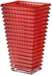 Vaso di cristallo per fiori, vaso rosso, grandi vasi di vetro, vasi di fiori moderni per soggiorno, camera da letto, cucina, tavolo da pranzo, ufficio, matrimonio, 28 cm