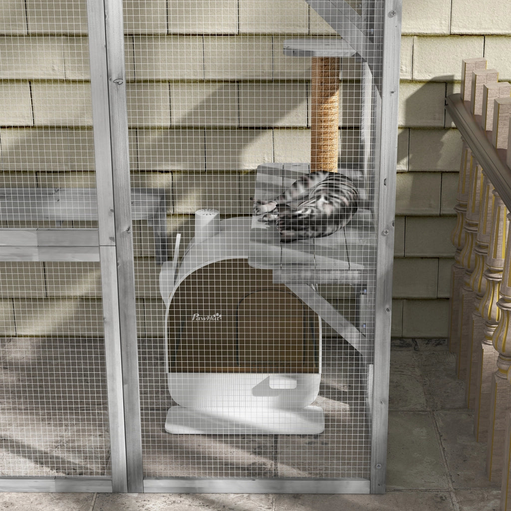TOILETTE per gatti chiusa 43x44x47 cm Plastica Bianca