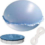 Bagnopneumatico XXL azzurro cielo 120 x 120 cm - riutilizzabile con 15m di corda - per copertura esterna di piscine.