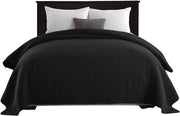 Bedsprei in poliester - morbido e caldo - adatto per letto da 1 e 2 persone - stile nero - 220x240 cm