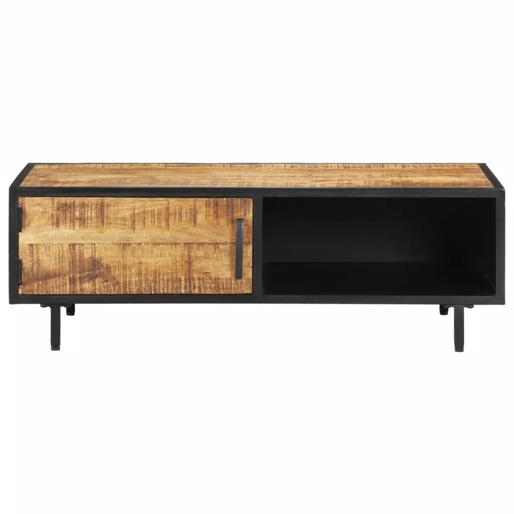 Tavolino da Salotto-Tavolino da soggiorno-Tavolo 105x50x35 cm in Legno di Mango Grezzo