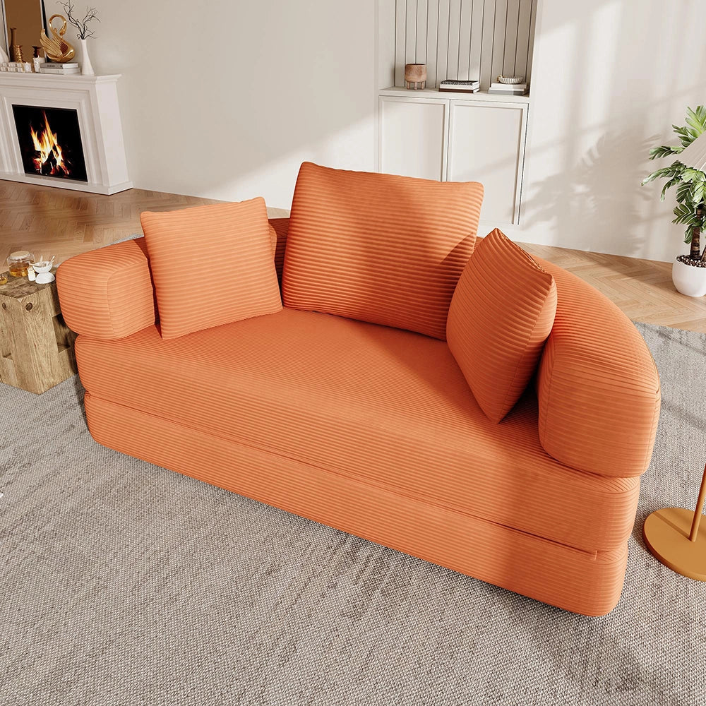 Canap¨¦ letto multifunzionale - Xylo - 173x176 cm - Velours c?tel¨¦ - Modulare