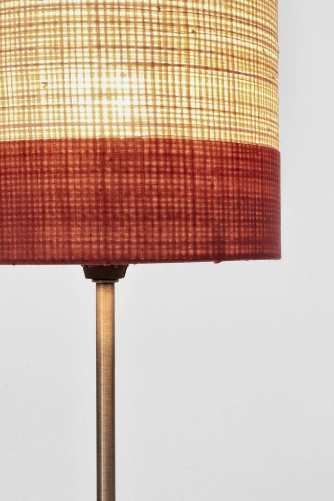 Lampada da Tavolo con Base in Acciaio e Paralume in Rafia - ZAIN