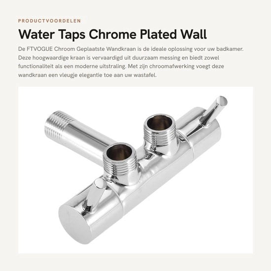 Rubinetto da bagno in acciaio inossidabile geplatino con doppia flessibilità - 11.3x4.8cm - Resistente allo shock