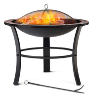 ® Braciere Rotondo Fuoco da Esterno Mosaico 76x76cm Parascintille Camino da Giardino Stufa Caminetto Patio