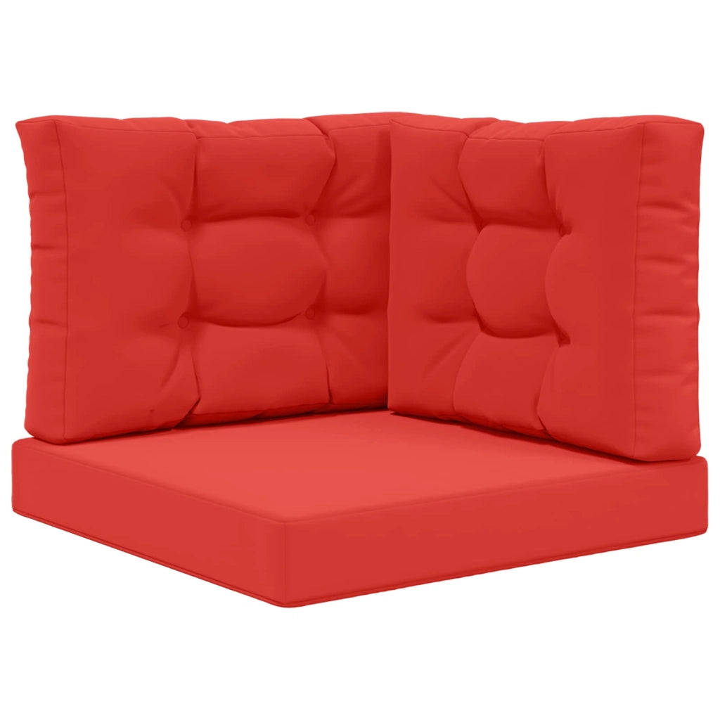 Cuscino per divano da esterno 3 pcs Rosso Poliestere