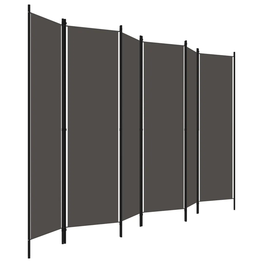 Divisorio Ambienti | Divider per stanze | Paravento a 6 Pannelli Antracite 300x180 cm