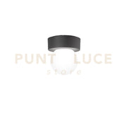 PLAFONIERA SKITTLE ANTRACITE 1 LUCE ATTACCO E27 IP54 18X19,2CM DIFFUSORE SFERA BIANCO