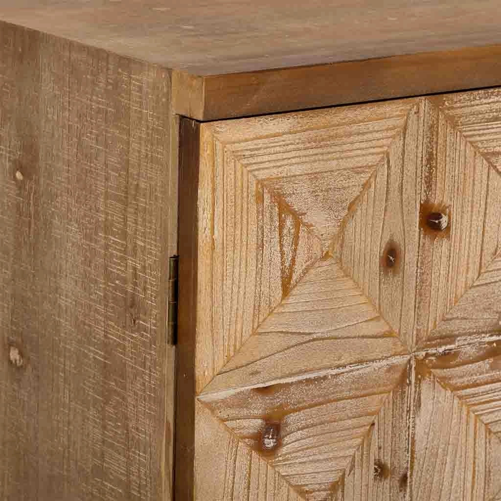 Mobile da ingresso in legno con 2 ante marroni 74x38x96h cm