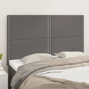 Testiera Grigio 144x5x118/128 cm in Similpelle 3116286