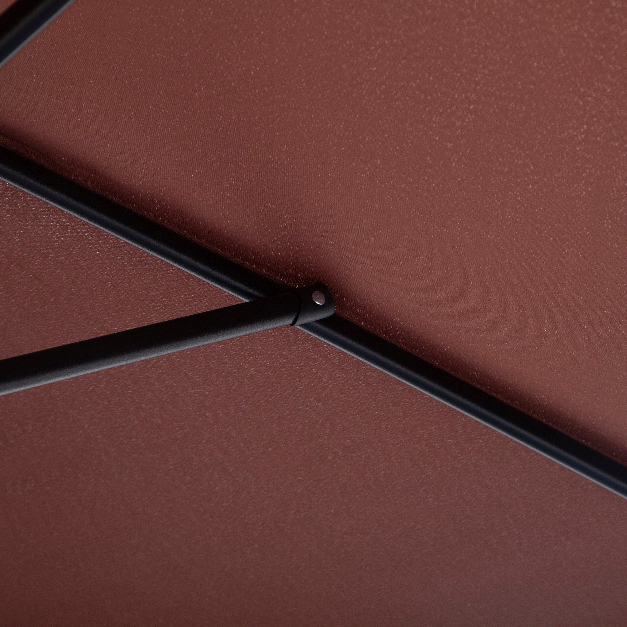 Ombrellone da Giardino Inclinabile Ø260x235 cm in Metallo e Poliestere Nero e Caffè