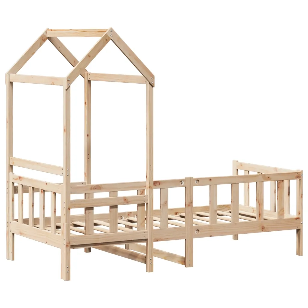 Letto singolo | Letto per adulti | Dormeuse con Tetto 80x200 cm in Legno Massello di Pino