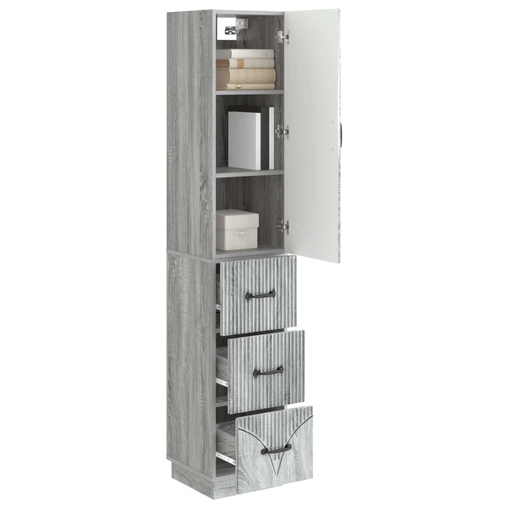 Set di armadi 2 pcs Sonoma grigio 33 x 34,5 x 87 cm 3416814