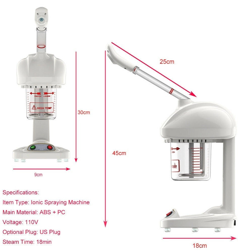 Trade Shop - Vaporizzatore Ozono Pulizia Del Viso Estetica Da Tavolo Portatile Professionale -