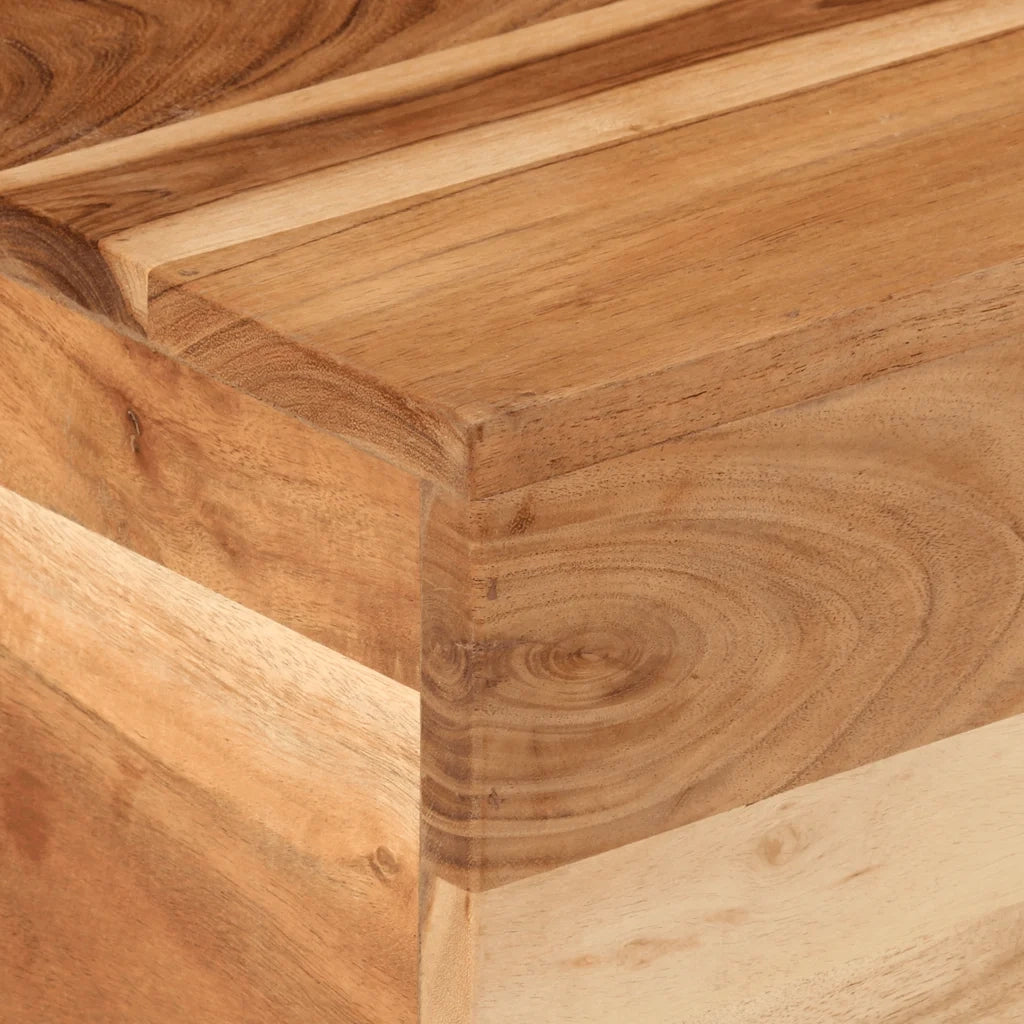 Tavolino da Salotto 68x68x41 cm in Legno Massello di Acacia cod mxl 5781