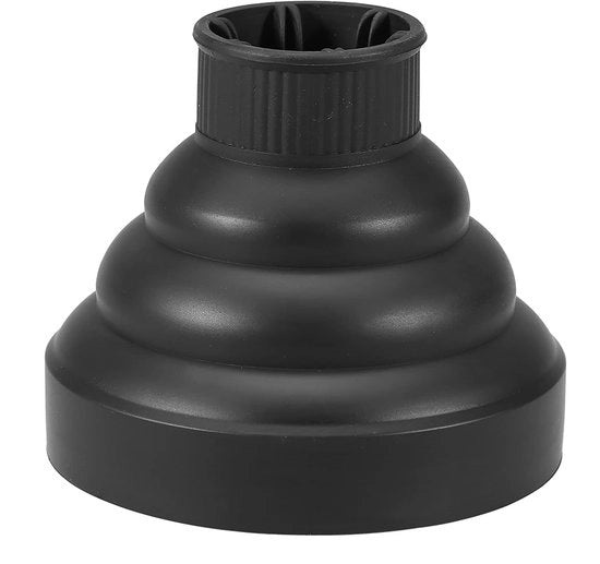Diffusore per capelli - Strumento di stile ceramico - Nero - Accessorio per parrucca - Adatto per capelli ricci - Ripiegabile