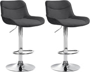 2er Set Barhocker Vonore Stoff chrom
