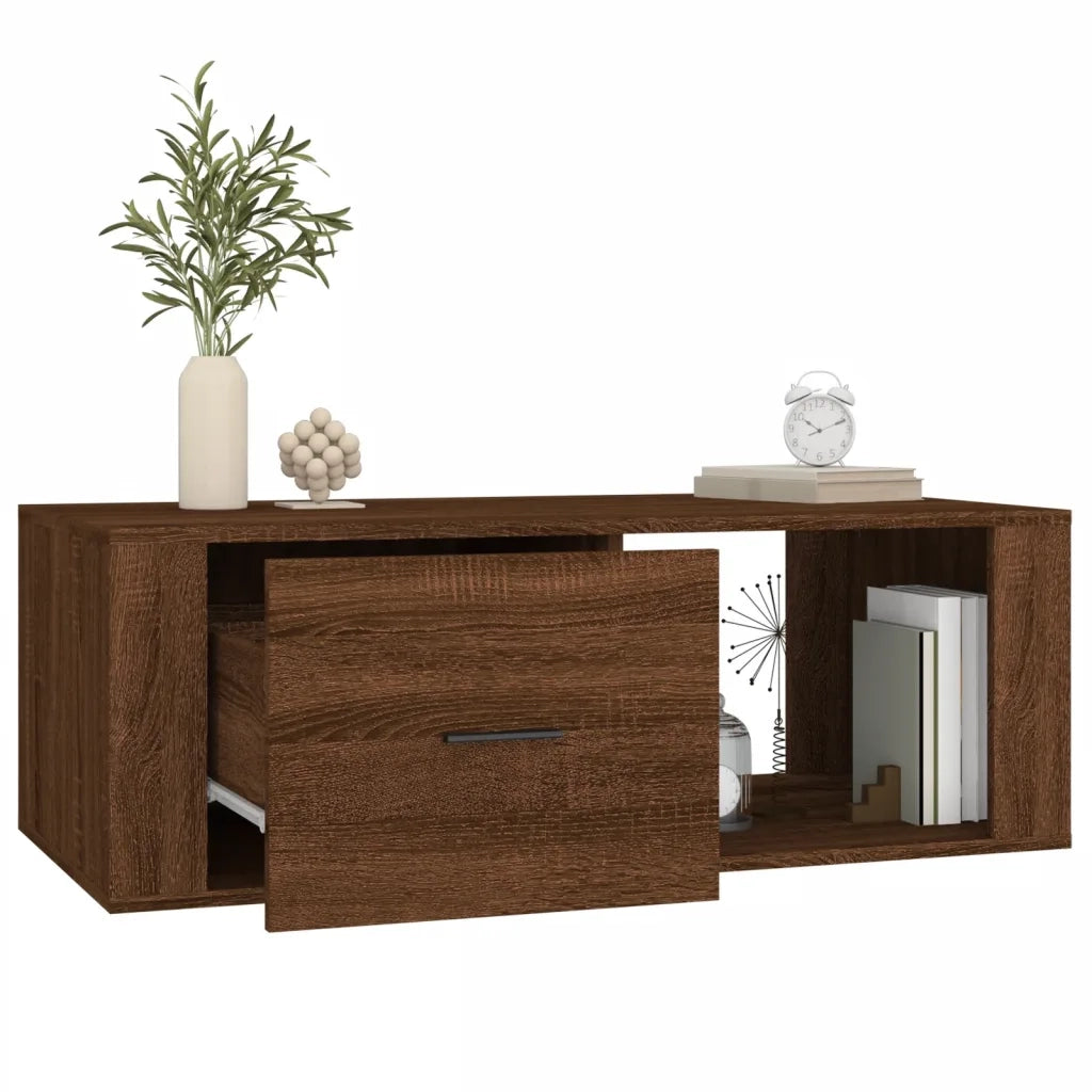 Tavolino Salotto Rovere Marrone 100x50,5x35cm Legno Multistrato 816543