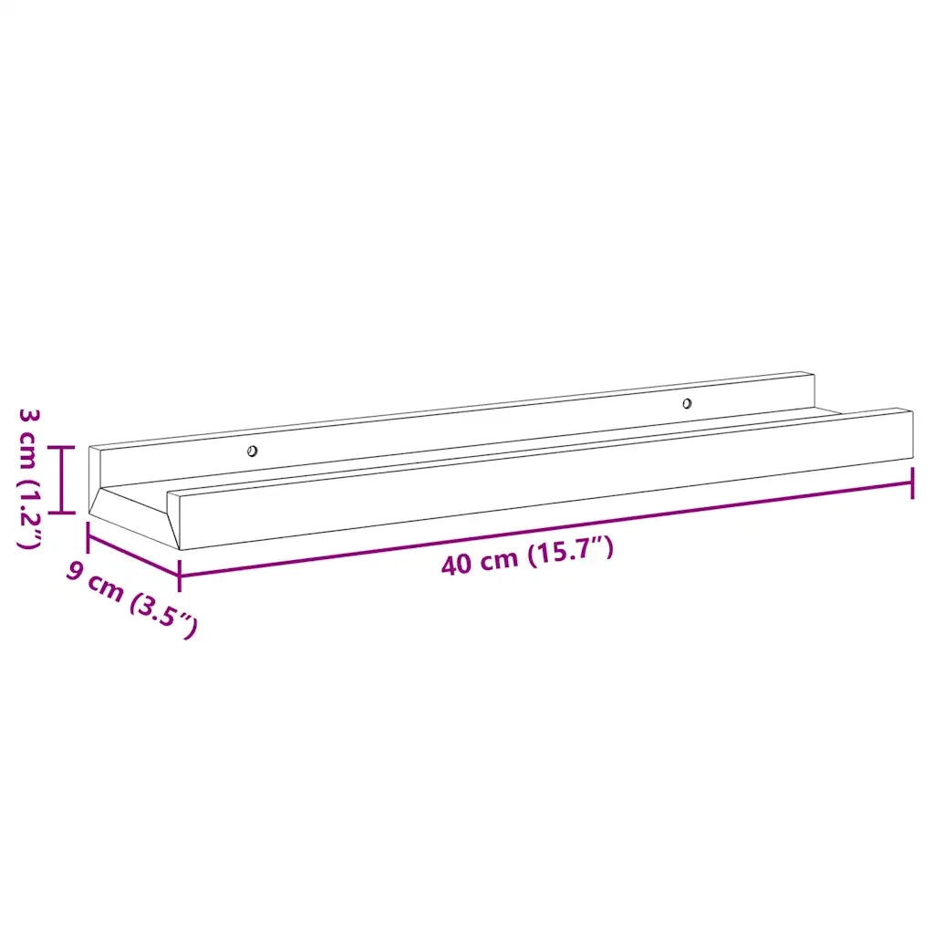 Mensole da Parete 4 pz Rovere Sonoma 40x9x3 cm 326684