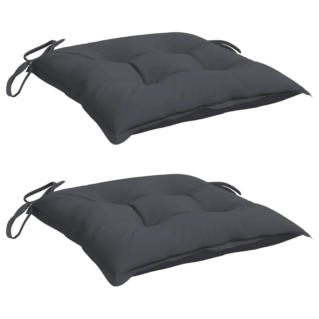Cuscini per Sedia 2 pz Antracite 40x40x7 cm in Tessuto Oxford