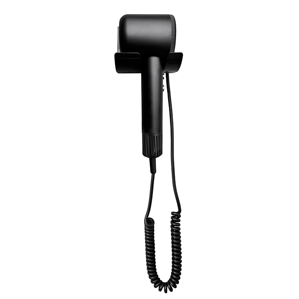Asciugacapelli da parete con motore brushless tasto ON/OFF 1500W nero