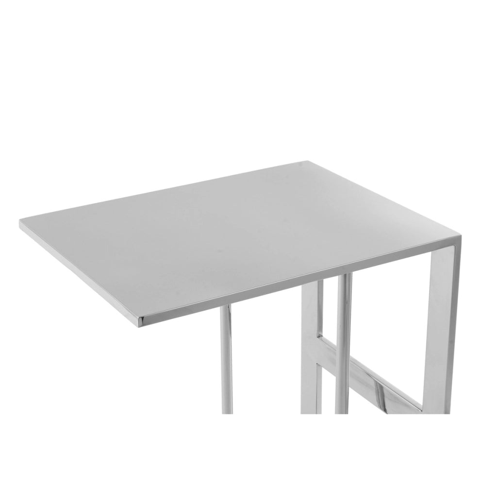 Tavolino da salotto Sten in acciaio inox argento
