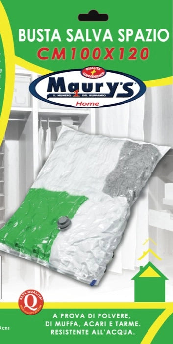 MAURY'S BUSTA SACCHETTO SALVASPAZIO SOTTOVUOTO BIANCHERIA MAXI 100X120CM