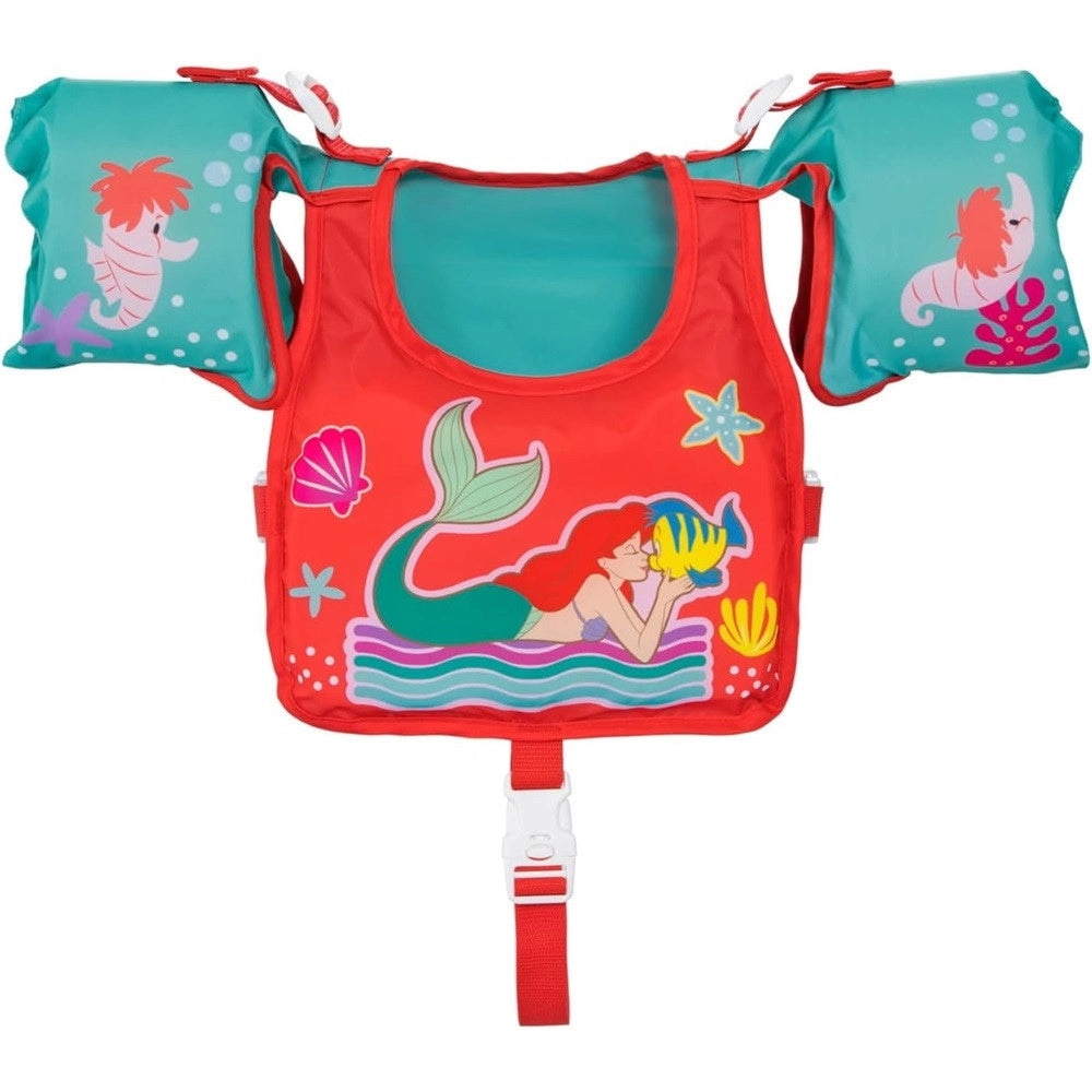 Trade Shop - Giubbetto Salvagente Nuoto Sirenetta Ariel Gilet Con Braccioli Bambini 3-6 Anni ‎9101i -