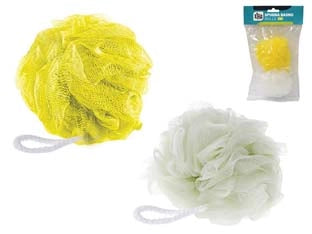 SPUGNA BAGNO BOLLE- - colore bianco e giallo - 6 pezzi XTRA