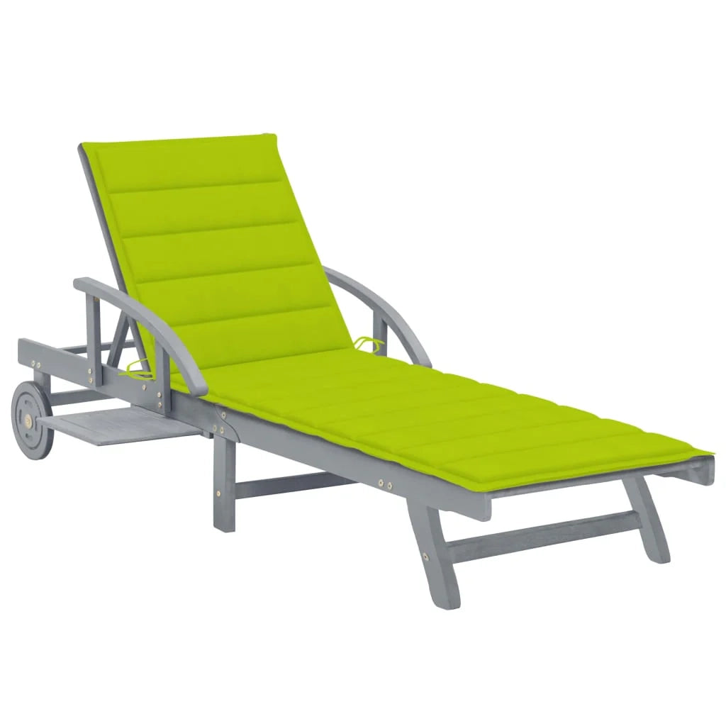 Lettino prendisole sedia a sdraio lettino prendisole letto da giardino mobili da esterno per patio 200 cm con cuscino legno massello di acacia 02_0012364