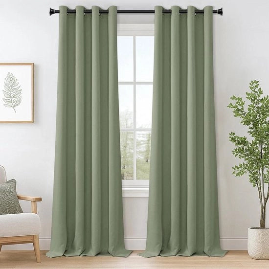 Tende a Thermoriscaldamento ondorizzabile corto moderno verde 300 x 140 cm set di 2