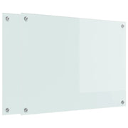 Set di 2 paraschizzi da cucina moderni e resistenti al calore 80 x 60 cm in vetro temperato bianco 02_0056287