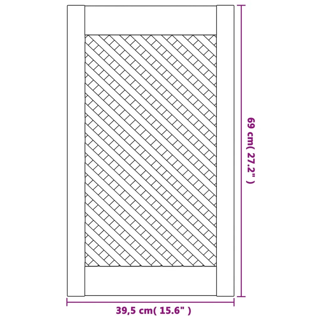 Ante con Design a Reticolo 2 pz 39,5x69 cm in Legno di Pino CFW3768445