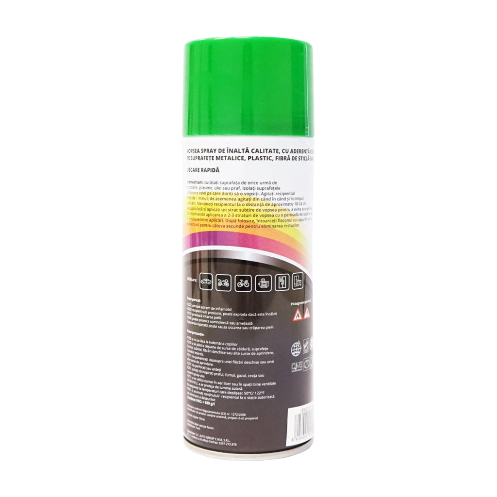 Spray vernice auto verde tipo Amazone, professionale con asciugatura rapida 450ml MAGIC