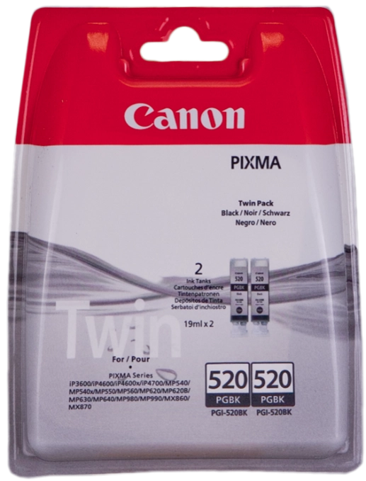 Canon Cartuccia d'inchiostro nero PGI-520BK (confezione doppia)