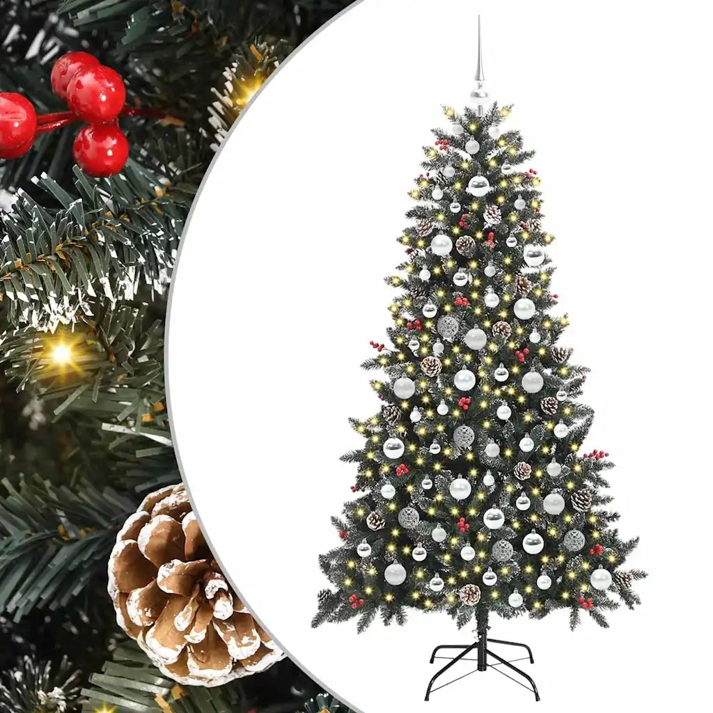 Albero di Natale artificiale con 300 LED Verde 180 cm