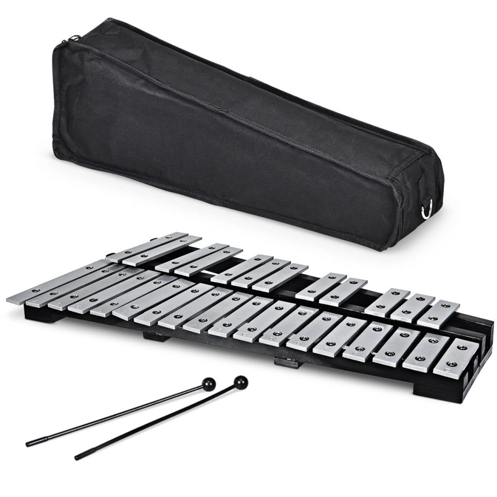 Xilofono con 30 tasti per adulti e bambini, Strumento a percussione pieghevole con base di legno