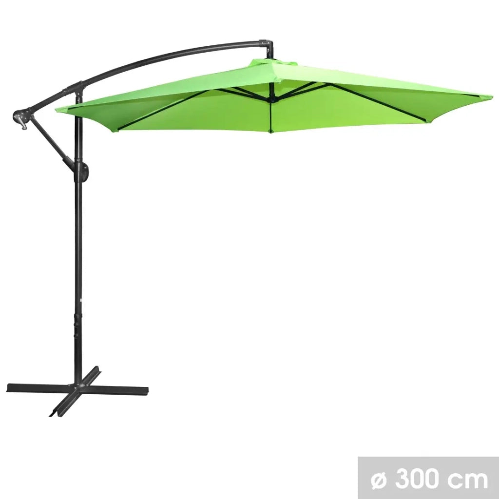 Ombrellone decentrato rotondo verde mela - Diametro 300 cm