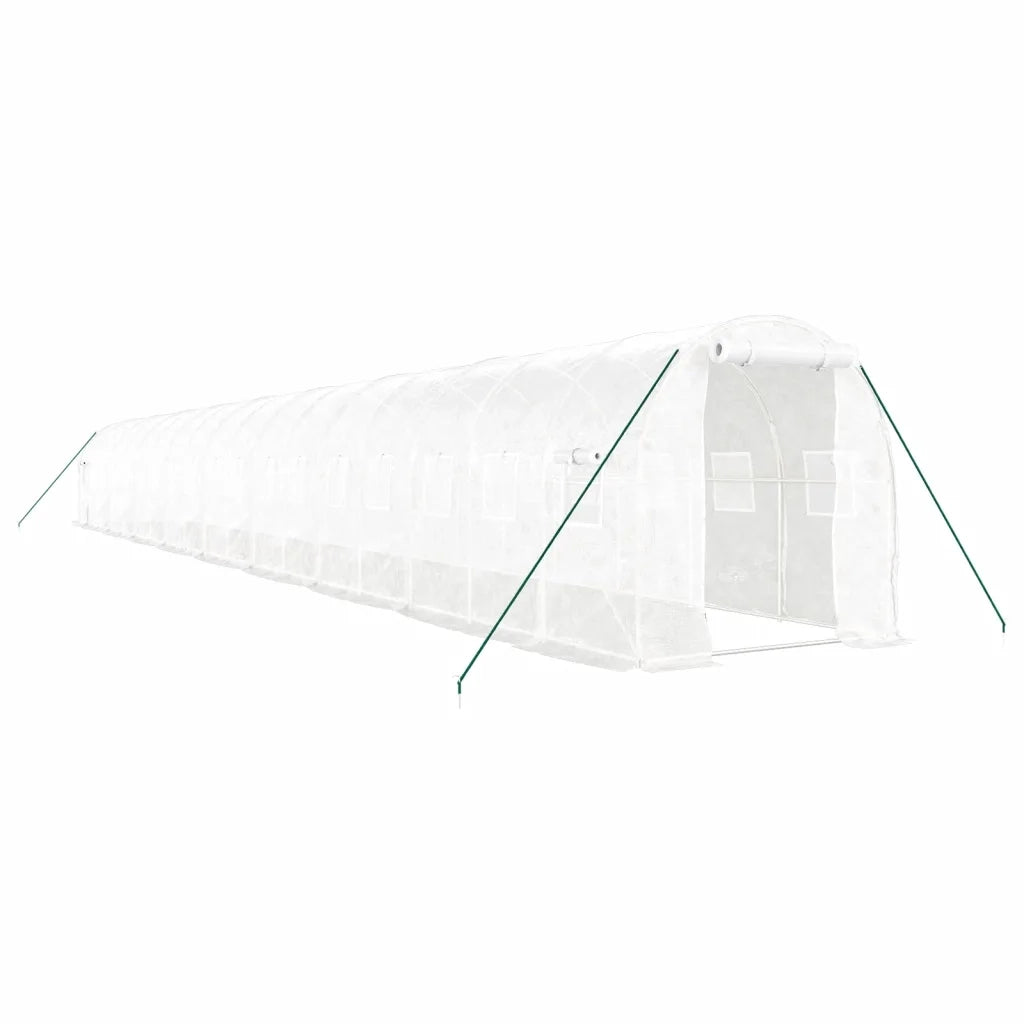 Serra con Telaio in Acciaio Bianco 36 mÂ² 18x2x2 m