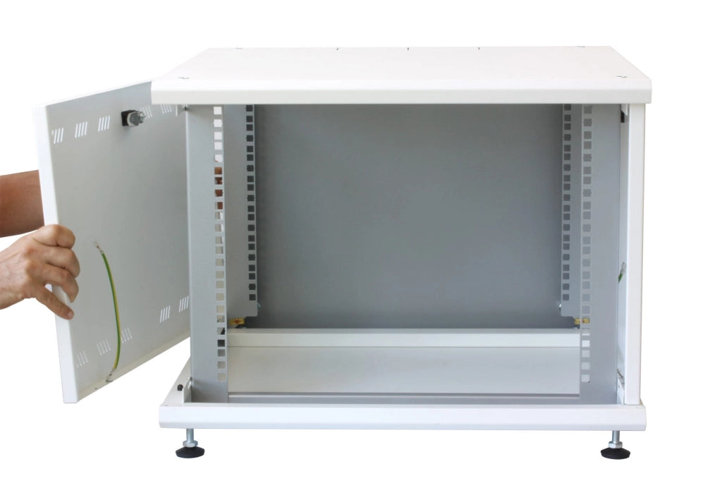Armadio Rack 19'' ideale per Accumulatori Fotovoltaico 8U P600mm Bianco